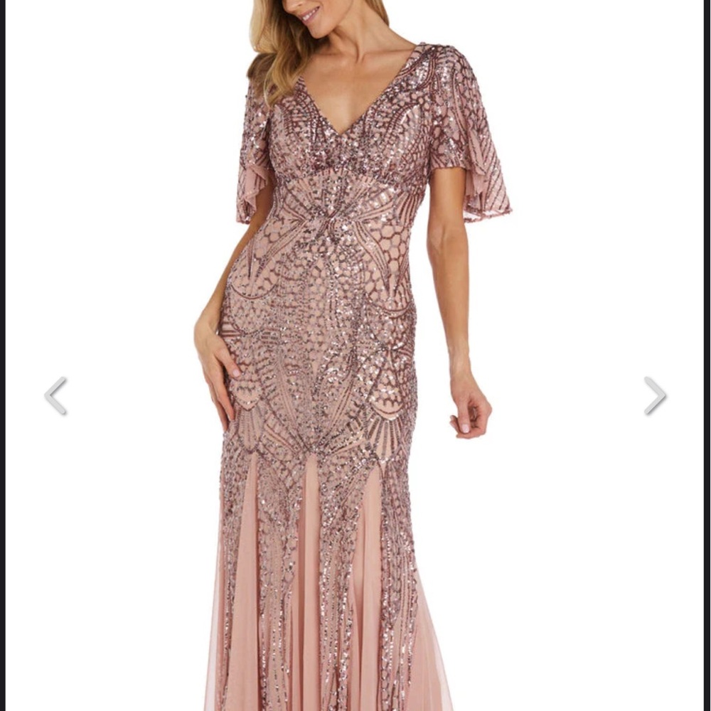 Elegant Sequin Gown in Pink NWT sz8 Mother of Bride or Formal